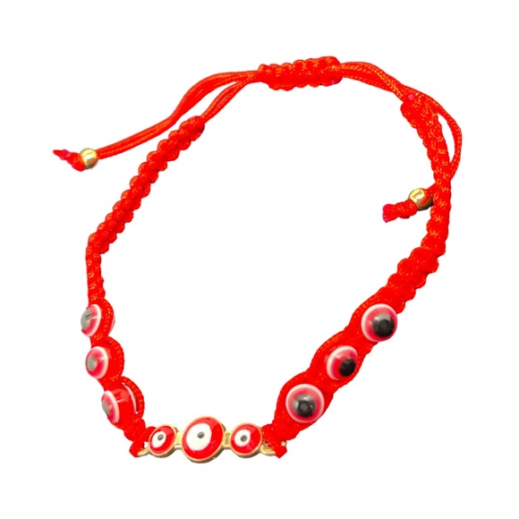Evil Eye Beautiful RED Stringed Protection Bracelet - Picture 2 of 2